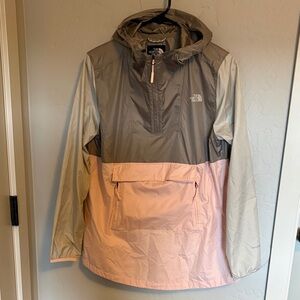 The North Face Two-Tone Gray and Pink Packable Jacket